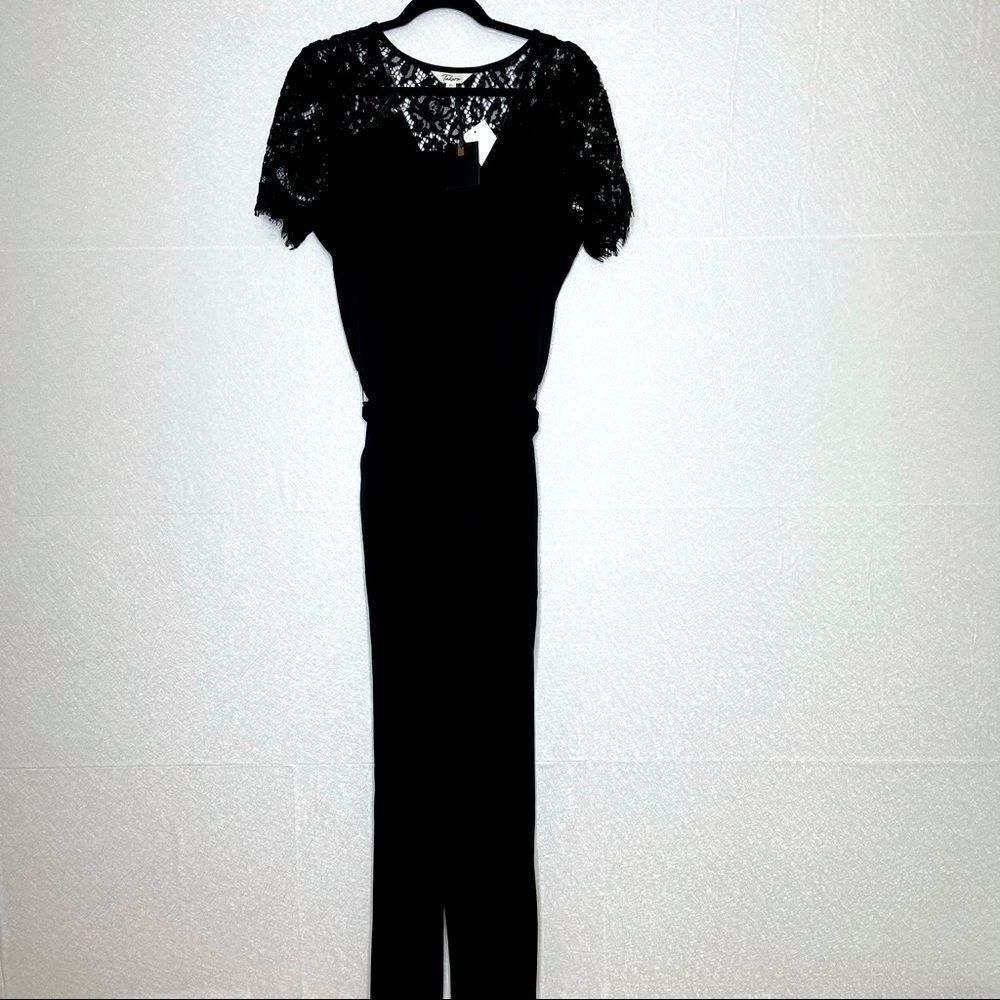 TAKARA Short Sleeve Lace Jumpsuit|Romper Black XL